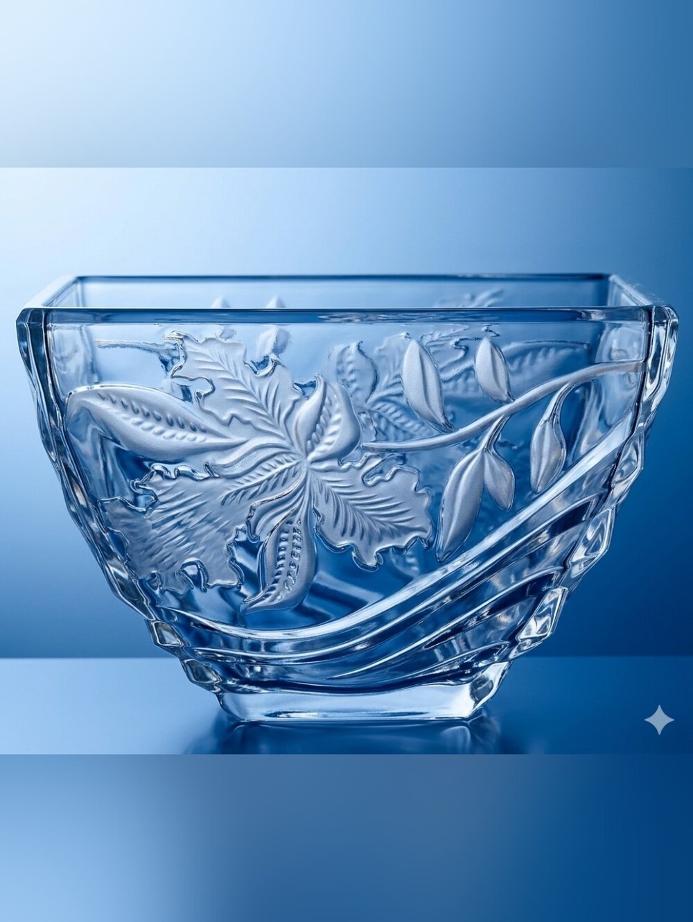 FTD 1989 Crystal Rectangular Bowl/Planter ♡